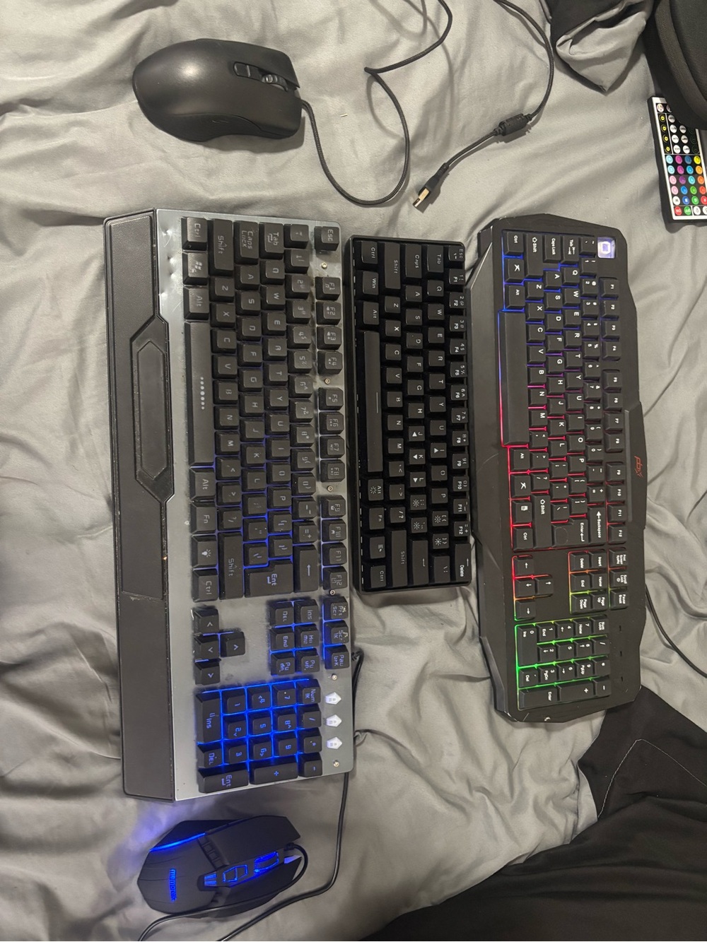 Black Gaming Keyboard with Multicolor Backlight - Unbranded
